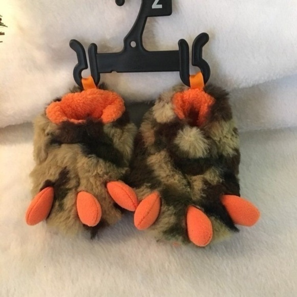 NEW Monster Feet Slippers Slide on Baby boy dino feet Camo 5